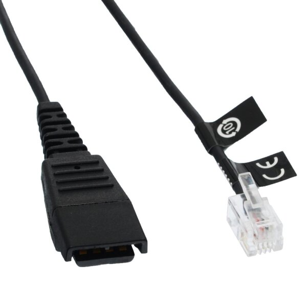Jabra Kabelunterteil QD auf RJ10, spiral, 0,5m