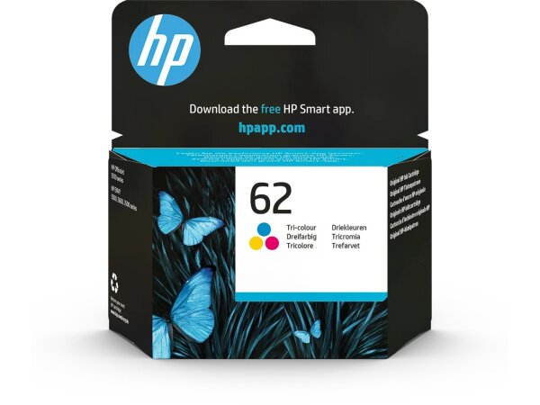 HP 62 Cyan/Magenta/Gelb Original Tintenpatrone