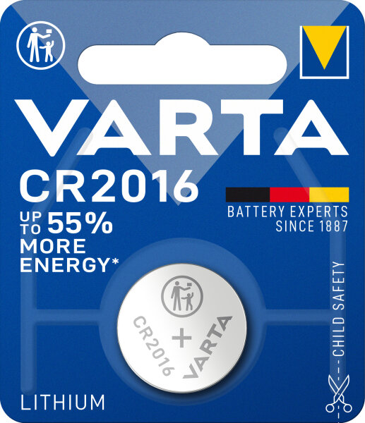 VARTA Lithium Coin CR2016 Blister 1