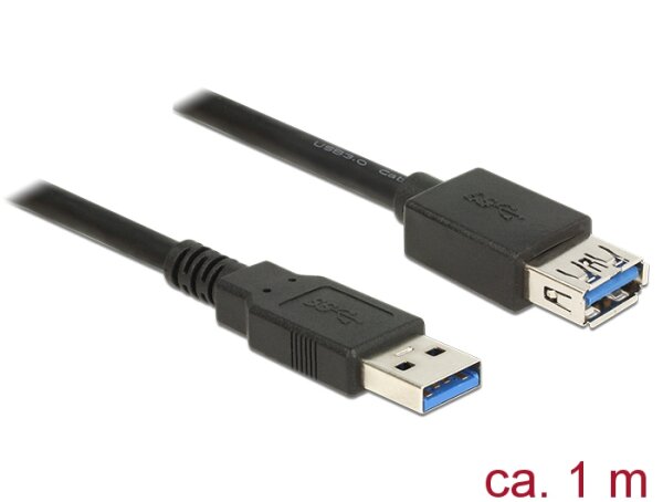 Delock Verlängerungskabel USB 3.0 Typ-A Stecker > USB 3.0 Typ-A Buchse 1,0 m