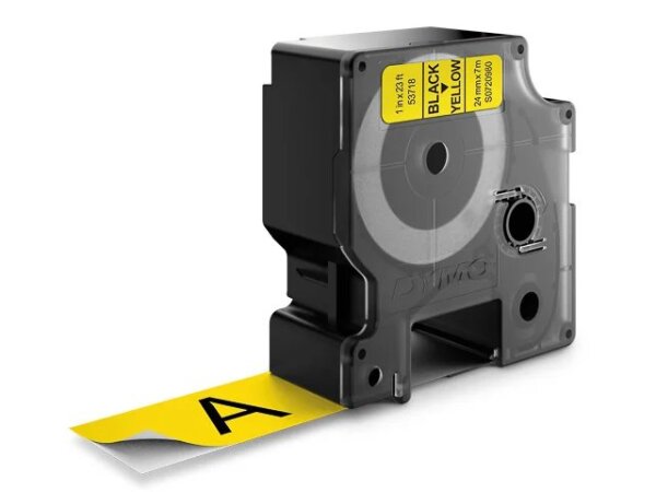 DYMO D1 - Standardetiketten - Schwarz auf Gelb - 24mm x 7m
