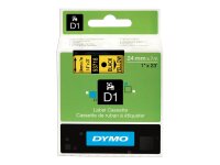 DYMO D1 - Standardetiketten - Schwarz auf Gelb - 24mm x 7m