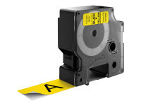 DYMO D1 - Standardetiketten - Schwarz auf Gelb - 24mm x 7m
