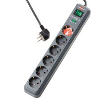 Brennenstuhl Eco-Line 13.500A ÜSS 6-fach anthrazit, 5 m