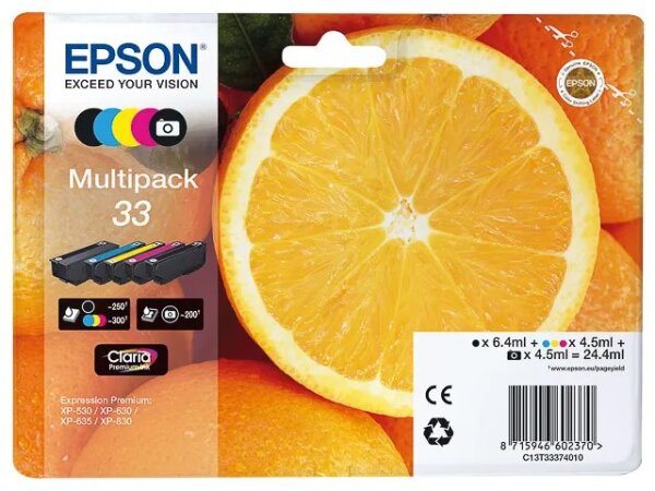 Epson Oranges Multipack 5-colours 33 Claria Premium Ink