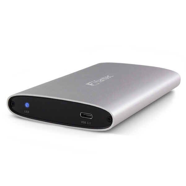 FANTEC ALU-25U31 silber 2,5  USB 3.1 Typ C Aluminium