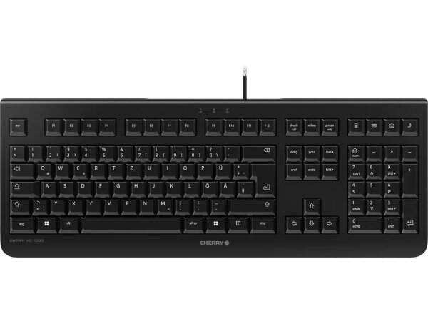 CHERRY KC 1000, Kabelgebundene Tastatur, Schwarz, USB (QWERTZ - DE)