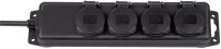 Brennenstuhl Steckdosenleiste IP44 4-fach schwarz 2m...