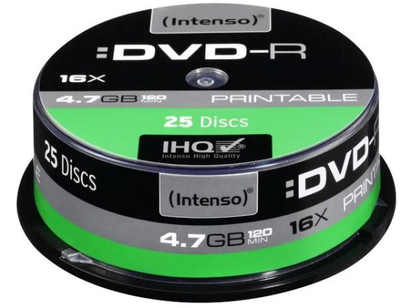 Intenso DVD-R 4.7GB, Printable, 16x 4,7 GB 25 Stück(e)