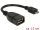 Delock Kabel USB micro-B Stecker > USB 2.0-A Buchse OTG flexibel 15 cm
