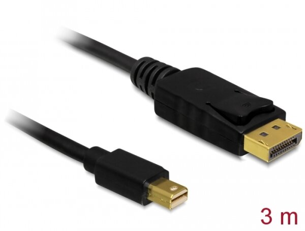 Delock Kabel Mini Displayport 1.2 Stecker > Displayport Stecker 4K 3,0 m