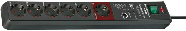 Brennenstuhl ÜSS 19.500A Secure-Tec Automatic 6-fach, anthrazit, 3m
