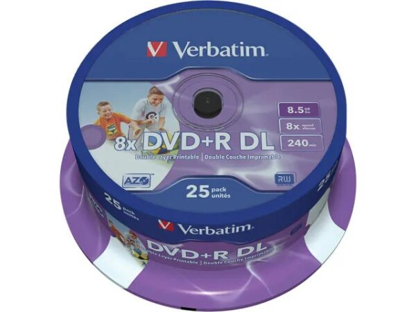 Verbatim 43667 DVD-Rohling 8,5 GB DVD+R DL 25 Stück(e)