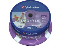 Verbatim 43667 DVD-Rohling 8,5 GB DVD+R DL 25 Stück(e)