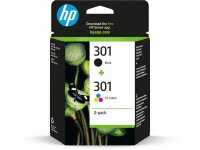 HP 301 2er-Pack Schwarz/Cyan/Magenta/Gelb Original...