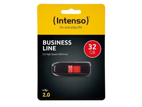 Intenso 32GB USB2.0 USB-Stick USB Typ-A 2.0 Schwarz, Rot