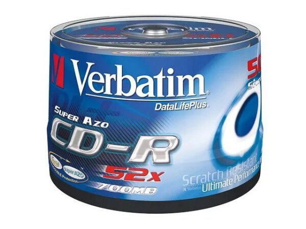 Verbatim CD-R AZO Crystal 700 MB 52x 50 Stück(e)