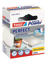 tesa extra Power Perfect Gewebeband 2,75m 38mm weiß