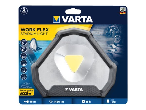 Varta Taschenlampe Work Flex Stadium Light         int. Akku
