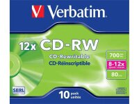 Verbatim CD-RW 12x 700 MB 10 Stück(e)