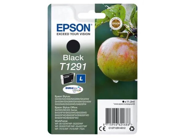 Epson Apple Singlepack Black T1291 DURABrite Ultra Ink