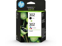 HP 302 2er-Pack Schwarz/Cyan/Magenta/Gelb Original...