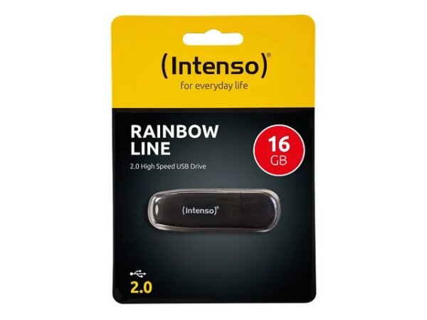 Intenso Rainbow Line USB-Stick 16 GB USB Typ-A 2.0 Schwarz