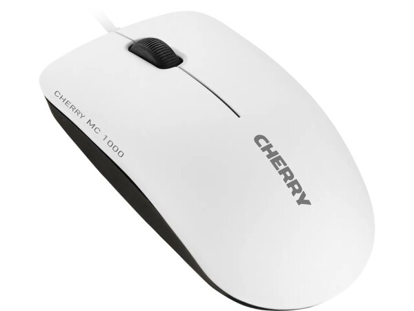 CHERRY MC 1000 Kabelgebundene Maus, Weiß Grau, USB