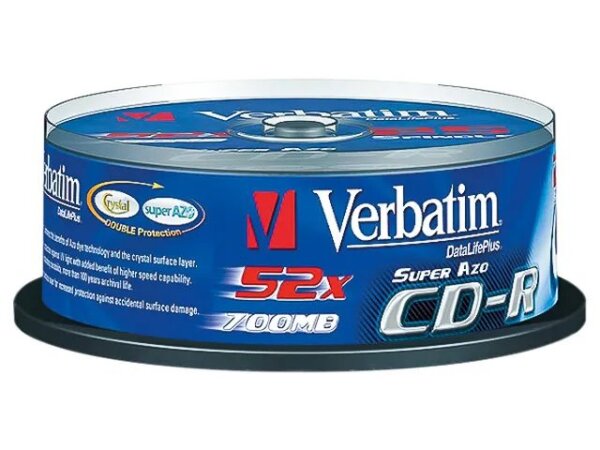 VERBATIM CDR80 700MB 52x (25) SP