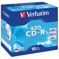 Verbatim CD-R AZO Crystal 700 MB 52x 10 Stück(e)