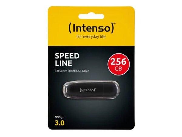 Intenso Speed Line USB-Stick 256 GB USB Typ-A 3.2 Gen 1 (3.1 Gen 1) Schwarz