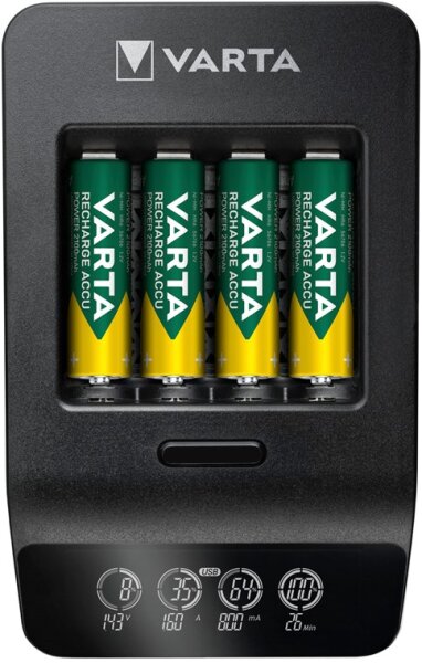 Varta LCD SMART CHARGER+ Akkuladegerät Haushaltsbatterie AC