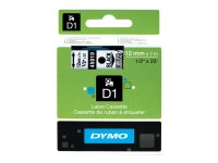 DYMO D1 - Standardetiketten - Schwarz auf Transparent - 12mm x 7m