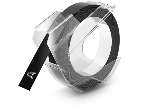 520109 DYMO 9mm PRAEGEBAND SCHWARZ