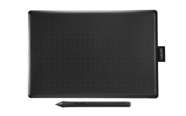 Wacom One by Medium Grafiktablett Schwarz, Rot 2540 lpi 216 x 135 mm USB