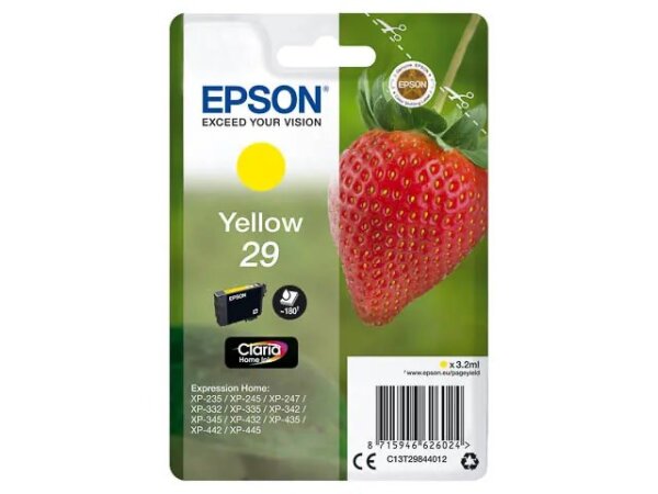 Epson Strawberry Singlepack Yellow 29 Claria Home Ink