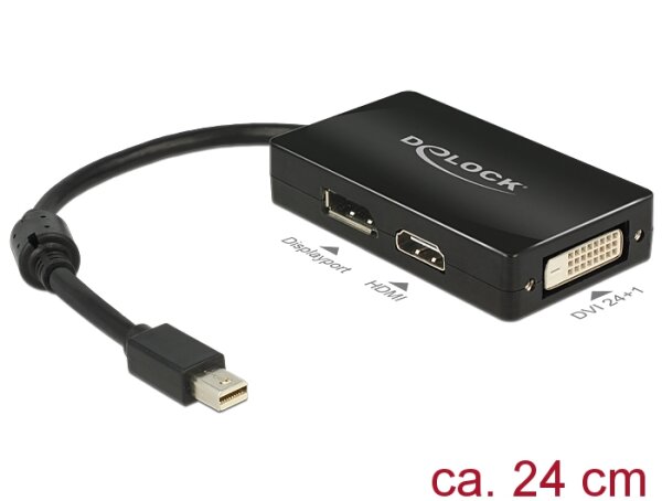 Delock Adapter mini Displayport 1.1 Stecker > Displayport / HDMI / DVI