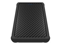 ICY BOX IB-223U3a-B; Ext. Gehäuse f. 2,5" SATA HDD zu USB3.0 Interface, schraubenlos, mit silicon protector, schwarz