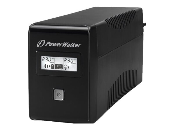 PowerWalker VI 650 LCD Unterbrechungsfreie Stromversorgung (USV) 0,65 kVA 360 W 2 AC-Ausgänge