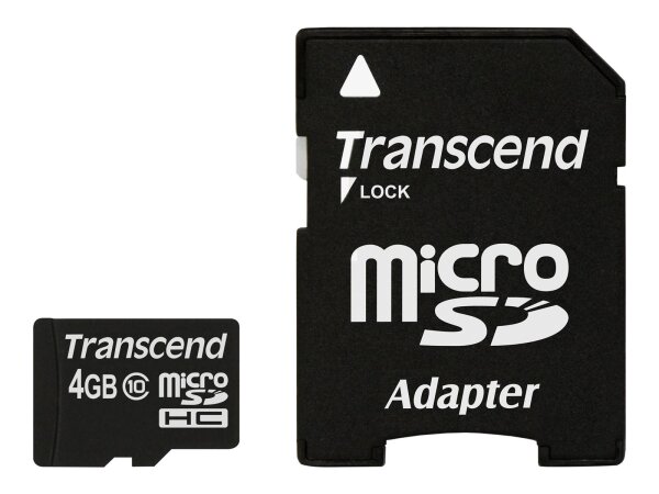 Transcend TS4GUSDHC10 Speicherkarte 4 GB MicroSDHC NAND Klasse 10