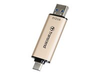 Transcend JetFlash 930C USB-Stick 512 GB USB Type-A / USB Type-C 3.2 Gen 1 (3.1 Gen 1) Gold