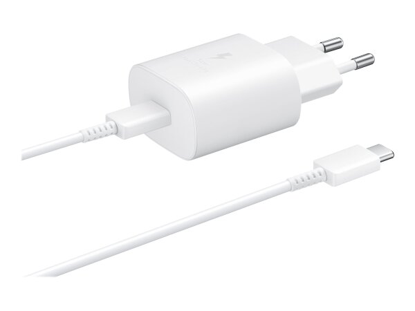 Samsung - EP-TA800XWE - Quick Charger + CABLE - USB Typ C- 25W - Weiß BULK