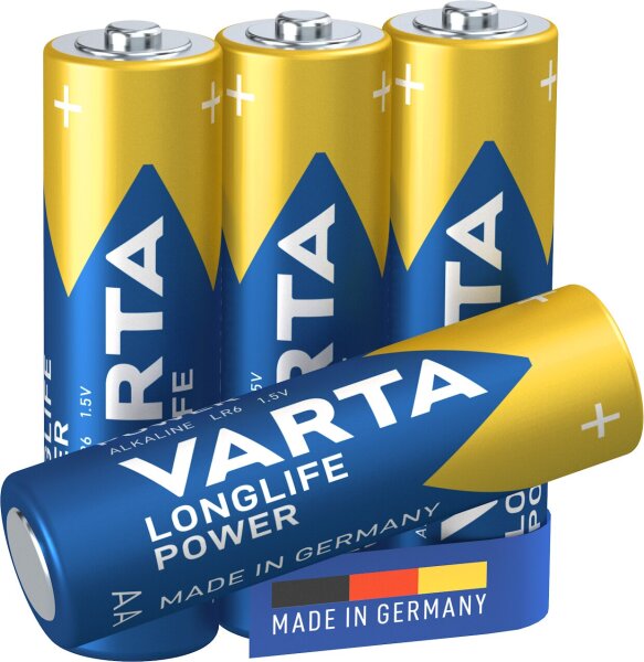 VARTA Batterie Mignon AA LR6 Longlife Power (4er Pack) Alkaline