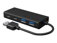 ICY BOX IB-HUB1426-U3, USB 3.2 Gen 1 Hub Type-A zu 2x Type-C® und 2x Type-A USB Anschlüssen