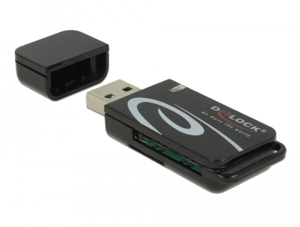 Delock Mini USB 2.0 Card Reader mit SD und Micro SD Slot