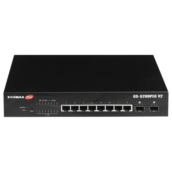 Edimax GS-5208PLG V2 8x GbE POE+ 2xSFP Web-Smart Switch