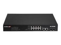 Edimax Überwachungs-VLAN 12-Port Gigabit PoE+ Web Smart Switch für Langstrecken