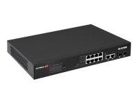 Edimax Überwachungs-VLAN 12-Port Gigabit PoE+ Web Smart Switch für Langstrecken