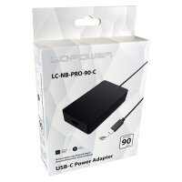 LC-Power LC-NB-PRO-90-C Netzteil & Spannungsumwandler Drinnen 90 W Schwarz